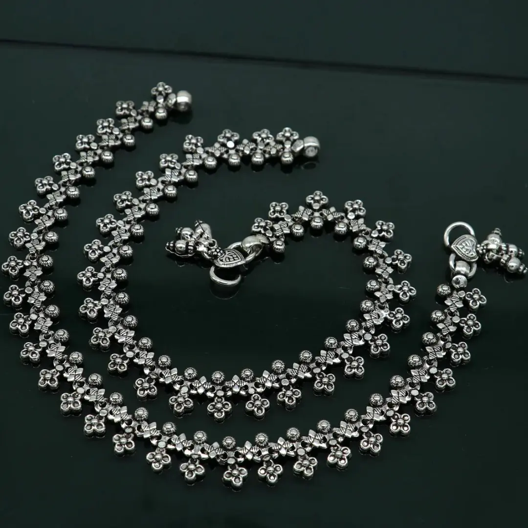 925 sterling silver custom made anklets, best anklets bracelet, foot bracelet, belly dance jewelry, elegant tribal ethnic anklets